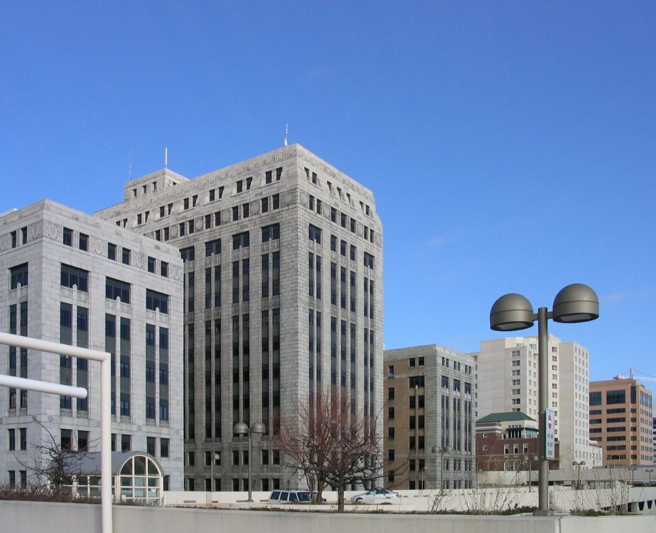 A 1930s-era Art Deco building is home to the state Department of Health Services in Madison, Wis. Gov. Tony Evers is calling to sell the building near the state Capitol as part of a plan that would reduce state government’s footprint in Madison by nearly 30 percent. Dori (CC BY)
