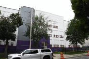 Stellar Elementary, 1431 S. 10th St., being painted. Photo by Jeramey Jannene.