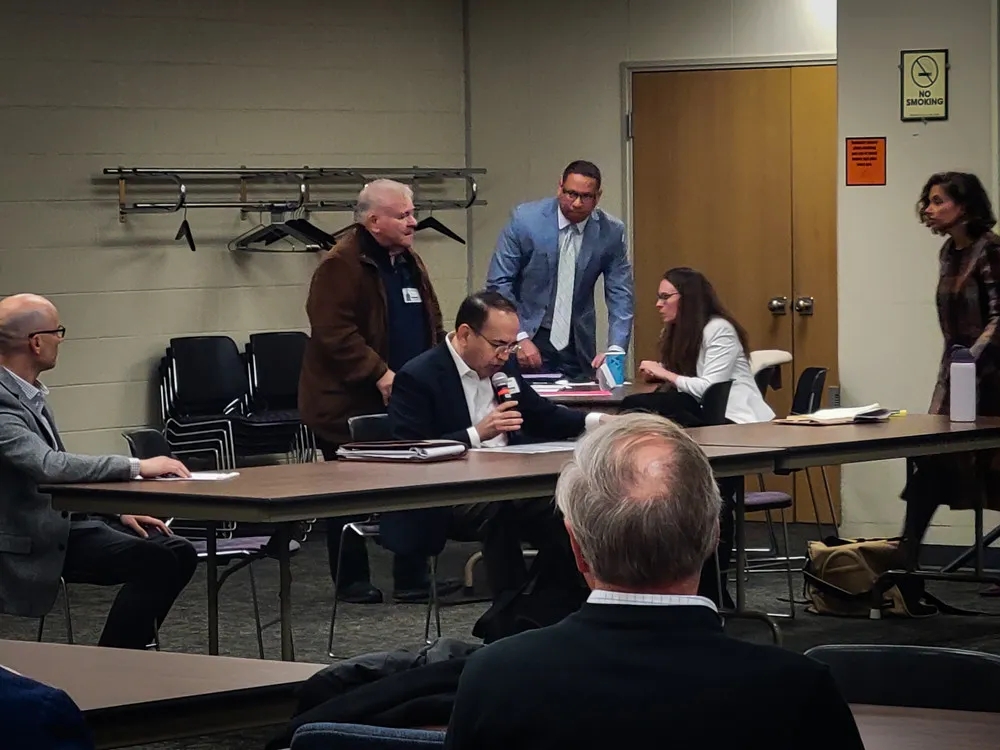 Jorge Franco, chair of the board and interim CEO of SDC, speaks during a public hearing hosted by DCF in April. (Photo by PrincessSafiya Byers