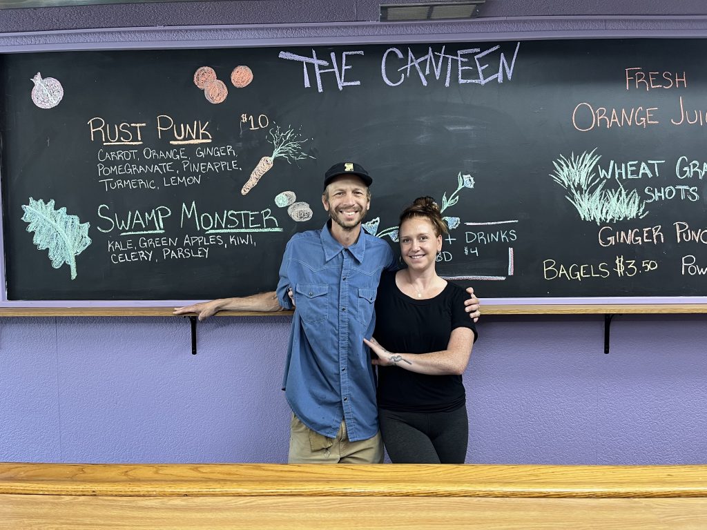 John and Onamikii Cameron at The Canteen, 3040 S. Delaware Ave. Photo by Sophie Bolich.