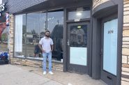 Azwan Zubur Ahmad in front of future TMTea Boba, 3174 S. 27th St. Photo taken Aug. 4, 2025 by Sophie Bolich.