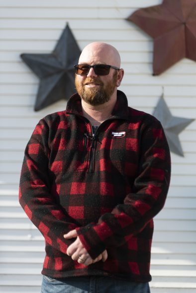 Rohn Bishop, the mayor of Waupun, blames news media for recruiting and retention challenges in Wisconsin prisons, saying coverage does not recognize the difficulties of guards’ jobs. He is seen outside his home in Waupun, Wis., on Nov. 28, 2020. (Lauren Justice for Wisconsin Watch)