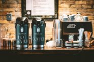 Discourse's backstage barista station. Photo courtesy of Discourse Coffee and Pabst Theater Group.