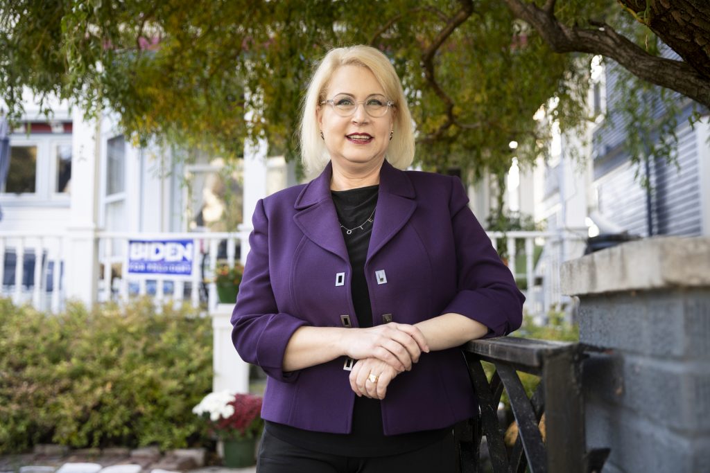 Ann Jacobs, a Democratic appointee to the Wisconsin Elections Commission, says serving under party labels makes the work of the commission more transparent. Jacobs, who now chairs the commission, says her “mantra” is “every eligible voter who wants to vote should be able to cast their vote, have it counted.” Sara Stathas for Wisconsin Watch