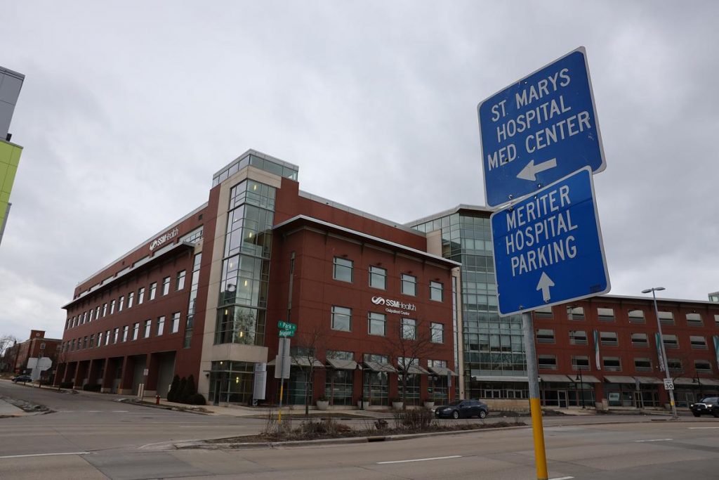 The SSM Health Outpatient Center is seen in Madison, Wis., on March 5, 2020. (Coburn Dukehart / Wisconsin Watch)