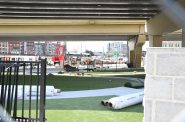 April 2025 construction progress at Downtown Milwaukee Dog Park. Photo by Jeramey Jannene.