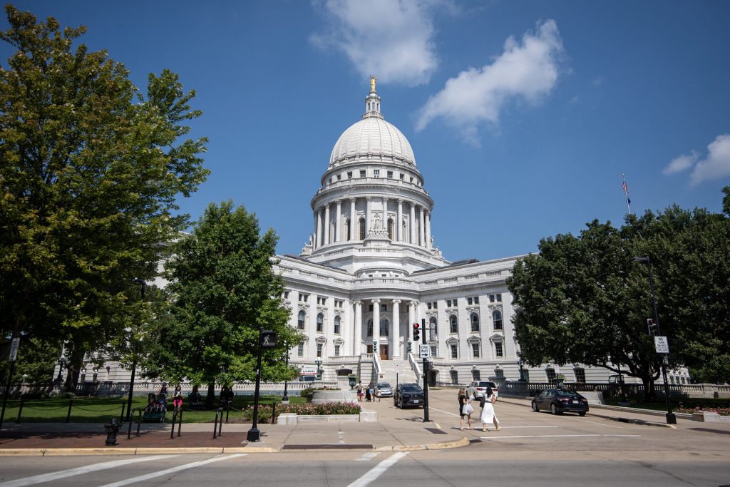 The Wisconsin State Capitol on Wednesday, Aug. 6, 2025, in Madison, Wis. Angela Major/WPR