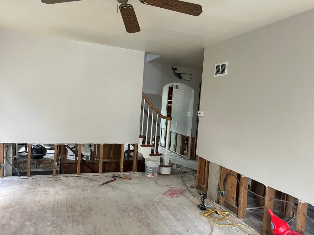 Danowski property on South 81st Street in West Allis had to be completely gutted after weekend storms. Photo: Corrinne Hess/WPR