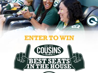 Cousins Subs® and Green Bay Packers Celebrate 10 Seasons of ‘Best Seats in the House’ Sweepstakes
