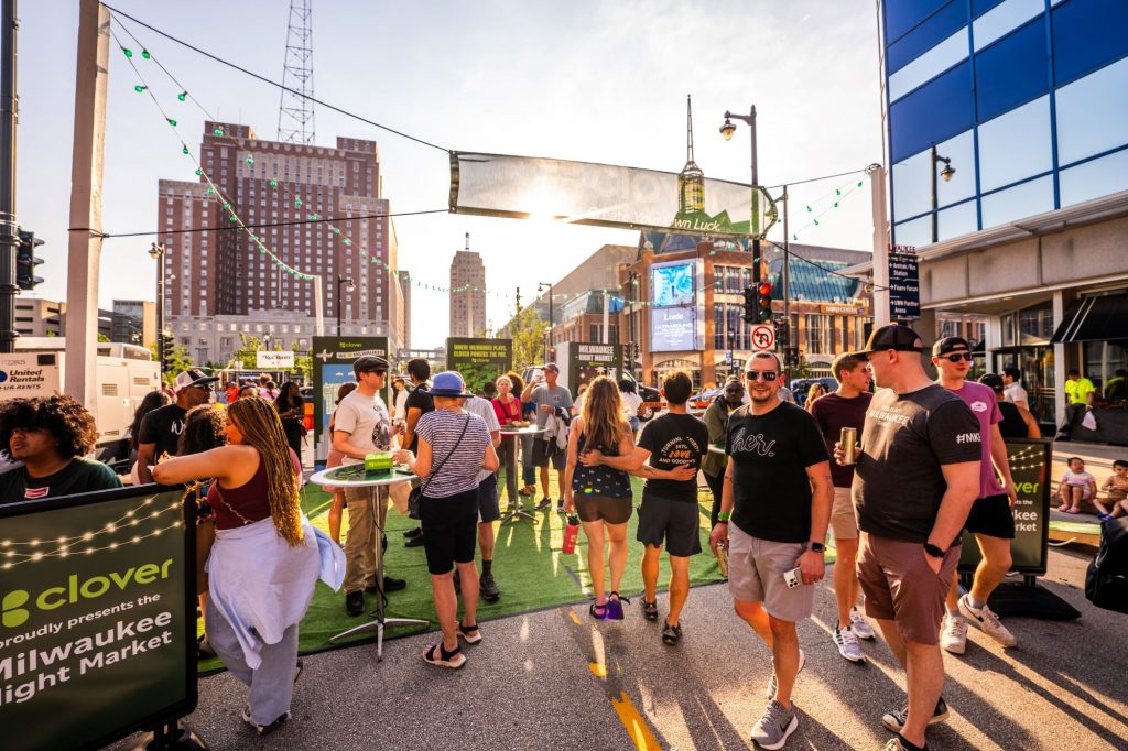 Clover Corner at Milwaukee Night Market. Photo courtesy of Westown Association.