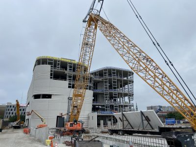 Exterior Facade Goes Up On New Museum