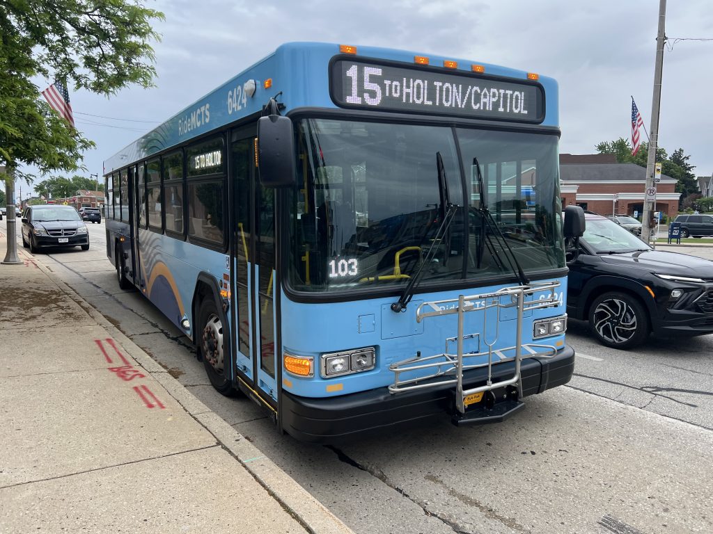 6400 series Milwaukee County Transit System (MCTS) bus. Photo by Jeramey Jannene.
