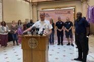 Milwaukee Fire Chief speaks at press conference on Monday, August 25, 2025 in Milwaukee, Wis. Steph Conquest-Ware/WPR