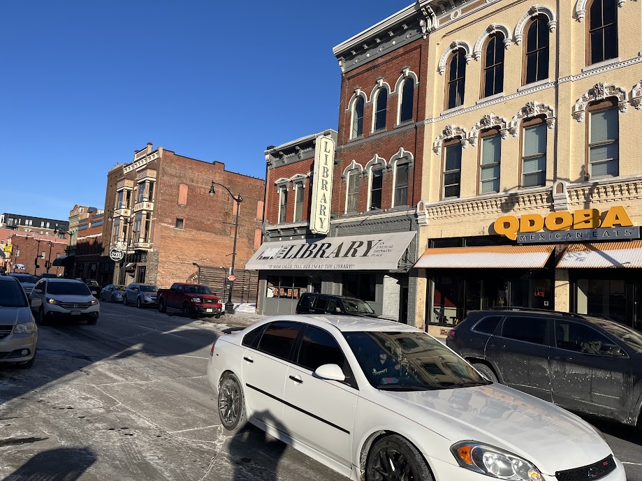 A street in downtown La Crosse in 2025. The city is slated to get more than $13 million in shared revenue from Wisconsin this year. Last year, it received $12.8 million. Joe Tarr/WPR