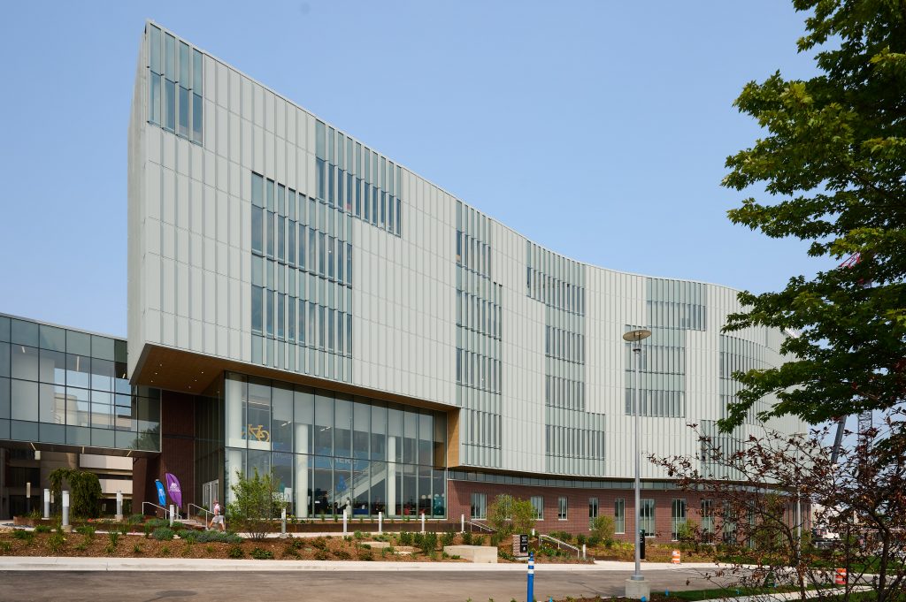 Exterior of the Medical College of Wisconsin Center for Cancer Discovery. Photo courtesy of the Medical College of Wisconsin.