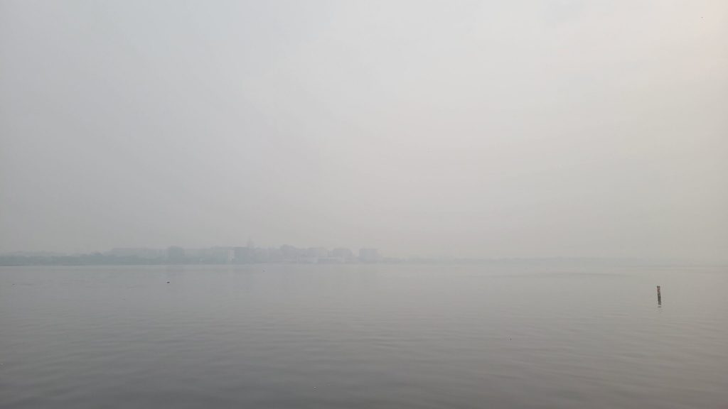 A photo of the Madison skyline from June 2023 on the day the AQI was rated “unhealthy.” Photo courtesy of the Wisconsin Department of Natural Resources