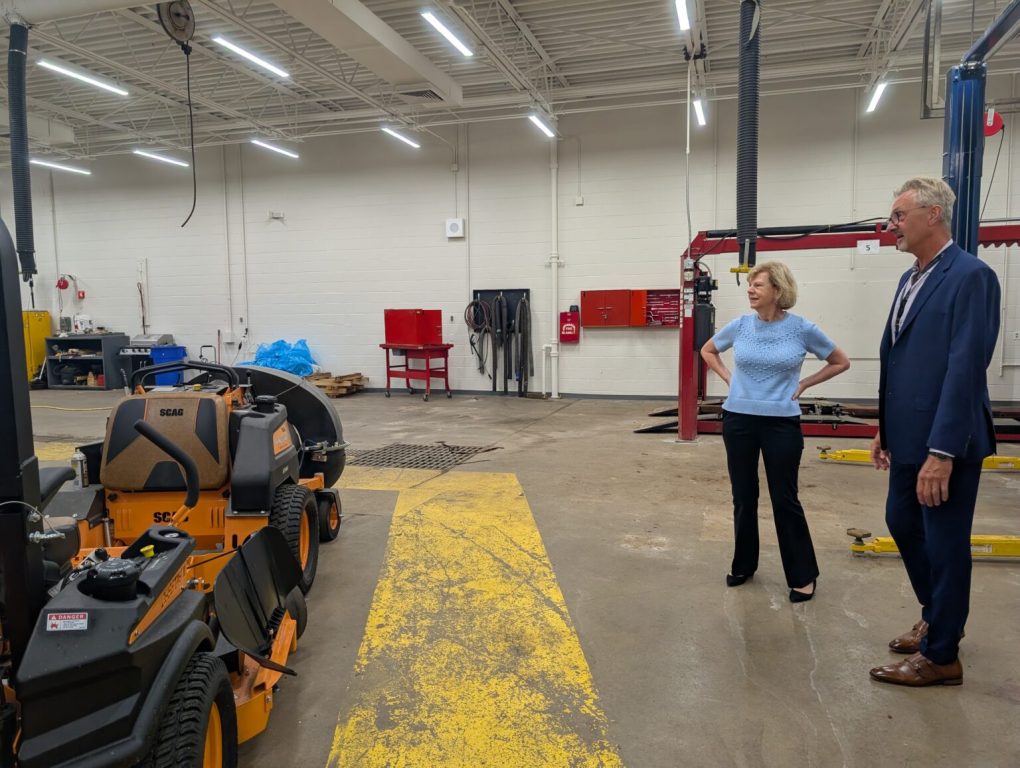 Sen. Tammy Baldwin toured La Follette High School in Madison on Tuesday. (Photo by Baylor Spears/ Wisconsin Examiner)
