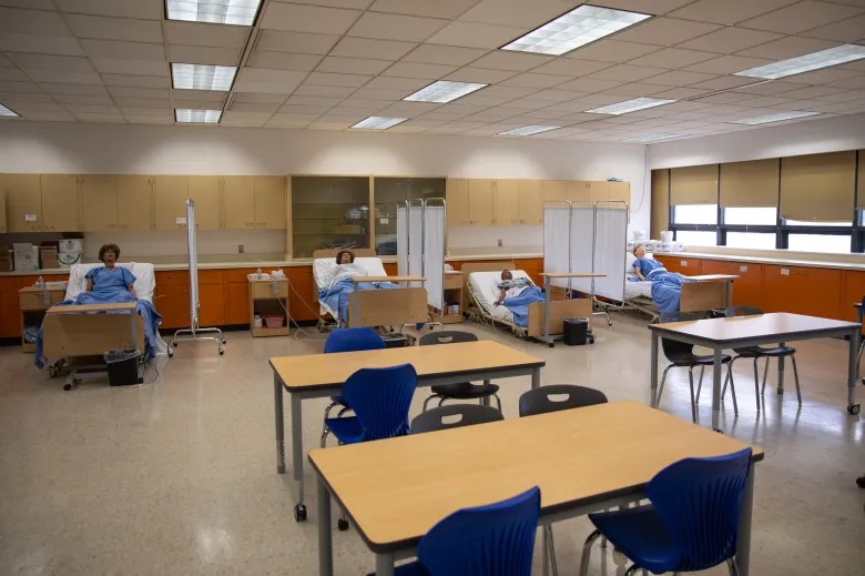 At South Division High School, students can take Certified Nursing Assistant (CNA) classes and have the opportunity to graduate high school with their CNA certification to start working in the medical field. (Photo by Jonathan Aguilar / Milwaukee Neighborhood News Service / CatchLight Local)