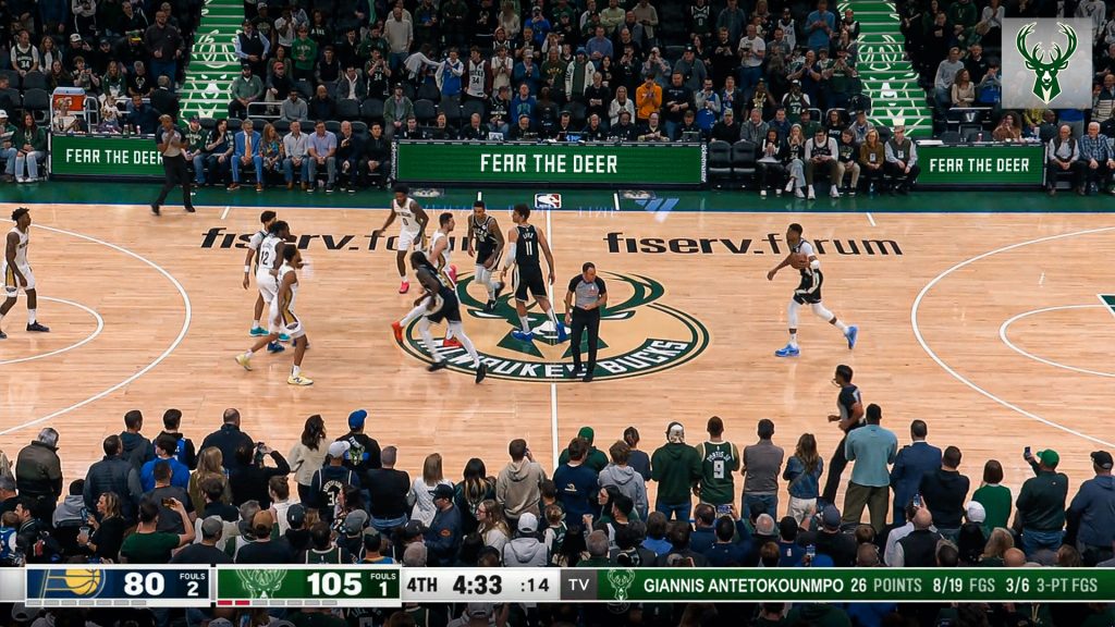 Milwaukee Bucks rendering of new digital stair displays.