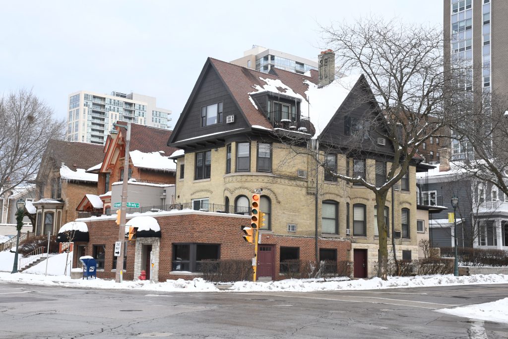 1700, 1708 and 1714-1716 N. Farwell Ave. and 1516 E. Brady St. Photo by Jeramey Jannene.