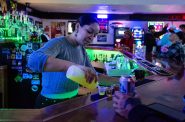 Drinks are poured at Zoxx Social Club on Wednesday, Oct. 9, 2024, in Janesville, Wis. Angela Major/WPR