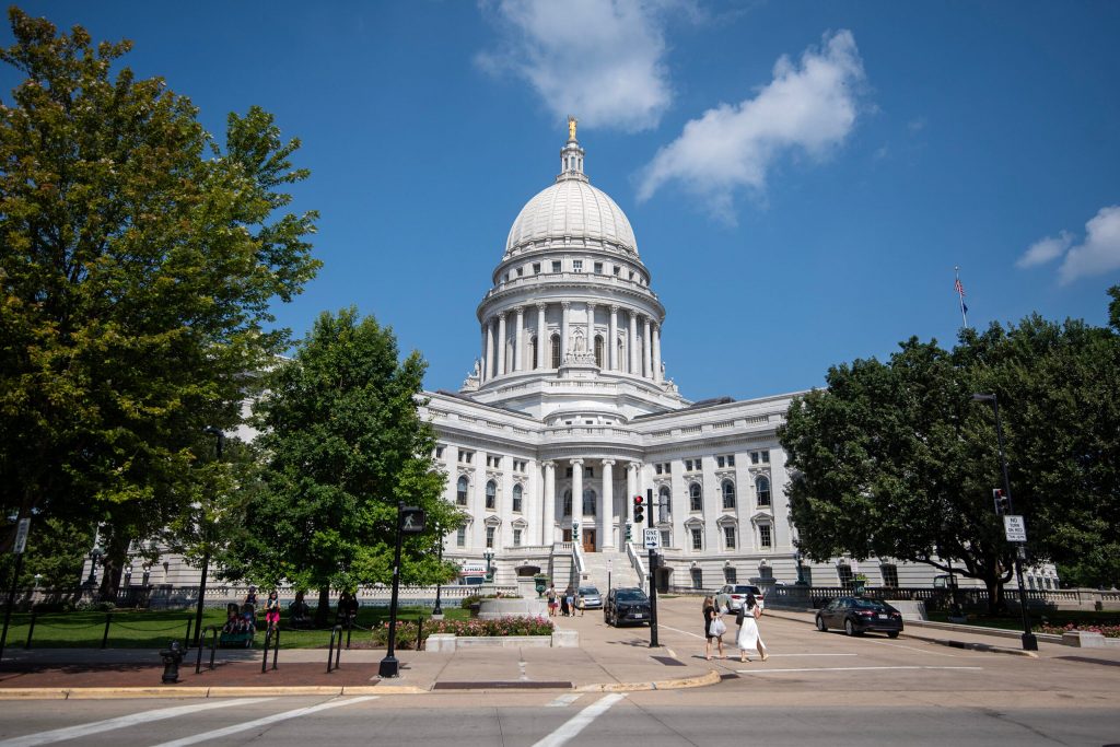 The Wisconsin State Capitol on Wednesday, Aug. 6, 2025, in Madison, Wis. Angela Major/WPR