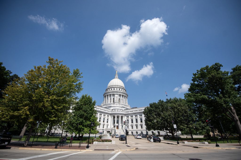 The Wisconsin State Capitol on Wednesday, Aug. 6, 2025, in Madison, Wis. Angela Major/WPR