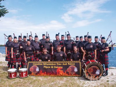 Milwaukee City Hall Site of 9/11 Memorial by the Greater Milwaukee Fire and Police Pipes and Drums