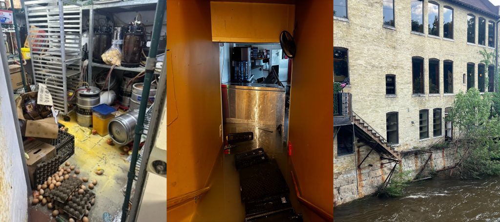 Flood-damaged Cafe Hollander. Photos courtesy of Lowlands Group.