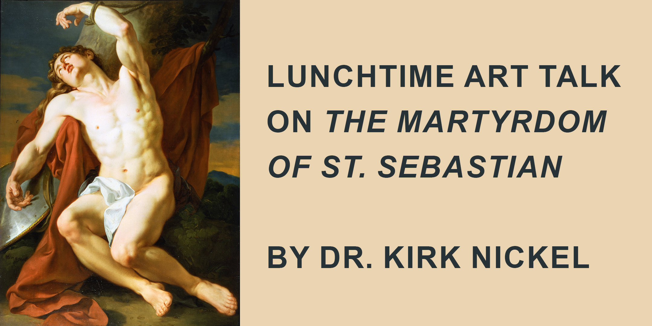 Image: Attributed to Jean-Simon Berthélemy, "The Martyrdom of St. Sebastian", c. 1773-1774, Oil on canvas, Museum purchase, 2000.6, Collection of the Haggerty Museum of Art, Marquette University