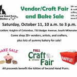 Fall Vendor/Craft Fair & Bake Sale Benefiting Second Hand Purrs