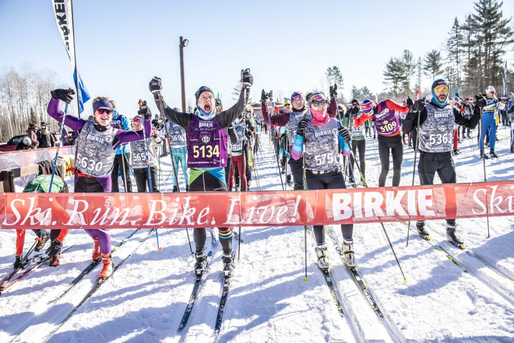 Starting line of the American Birkebeiner race in 2022. Photo courtesy of American Birkebeiner Foundation