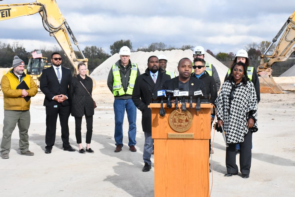 Mayor Cavalier Johnson hosts press conference to celebrate Northridge Mall demolition. Photo by Jeramey Jannene.