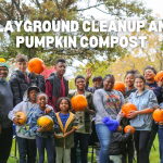 Playground Cleanup and Free Pumpkin Compost