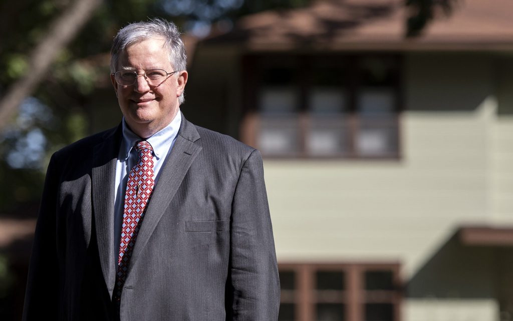 Charles Franklin, director of the Marquette Law School poll, on Sept. 25, 2020. Angela Major/WPR