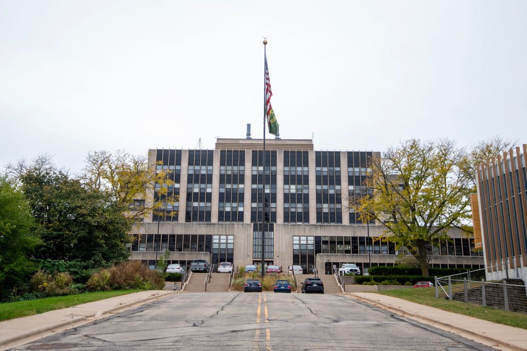 The USDA Forest Products Laboratory is closed due to a government shutdown Thursday, Oct. 30, 2025, in Madison, Wis. Angela Major/WPR