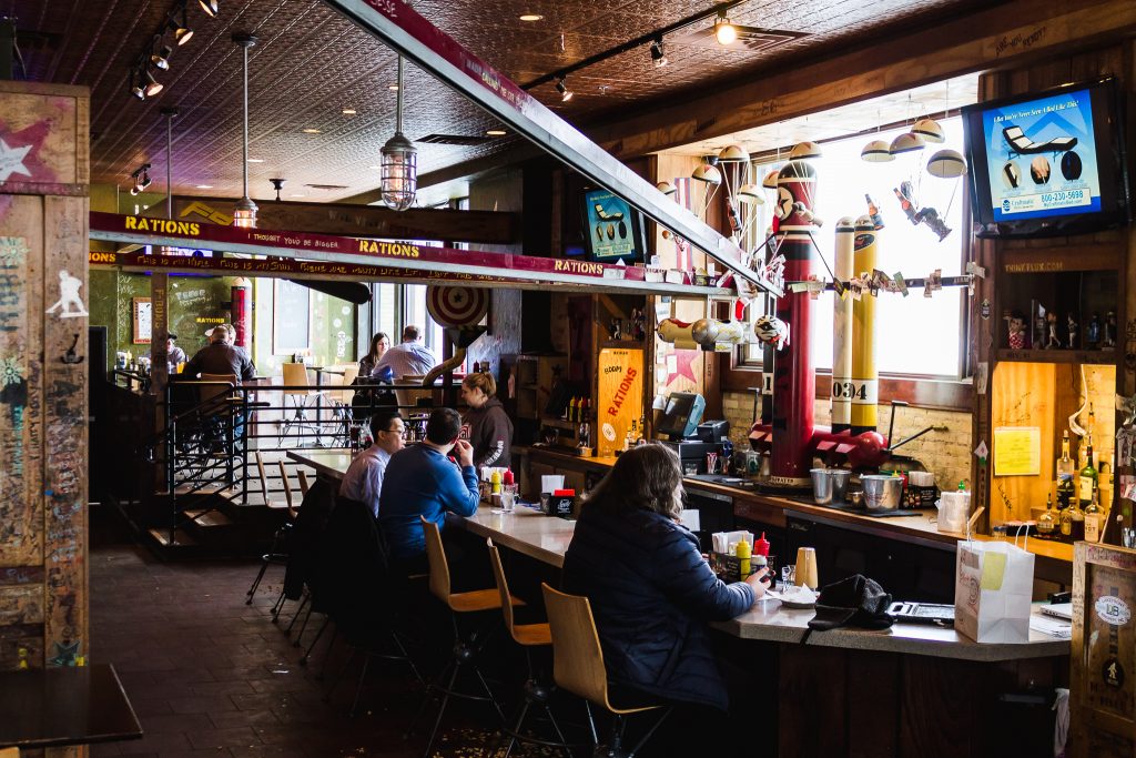 AJ Bombers interior. Photo courtesy of Benson's Restaurant Group.