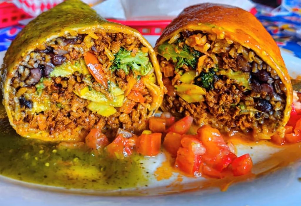 Vegan burrito. Photo courtesy of Cafe Corazon.