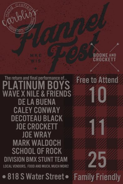 Flannel Fest Line Up 2025. Image courtesy of The Cooperage.