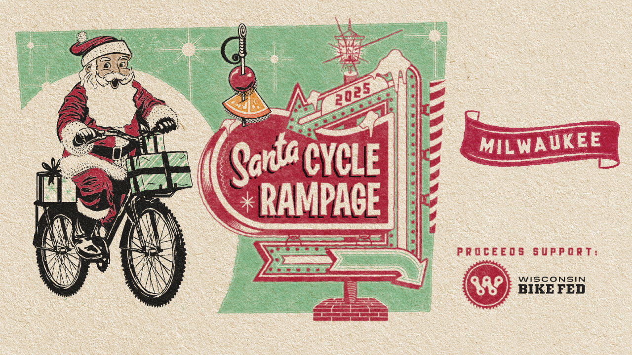 Santa Cycle Rampage. Image courtesy of the Wisconsin Bike Fed.