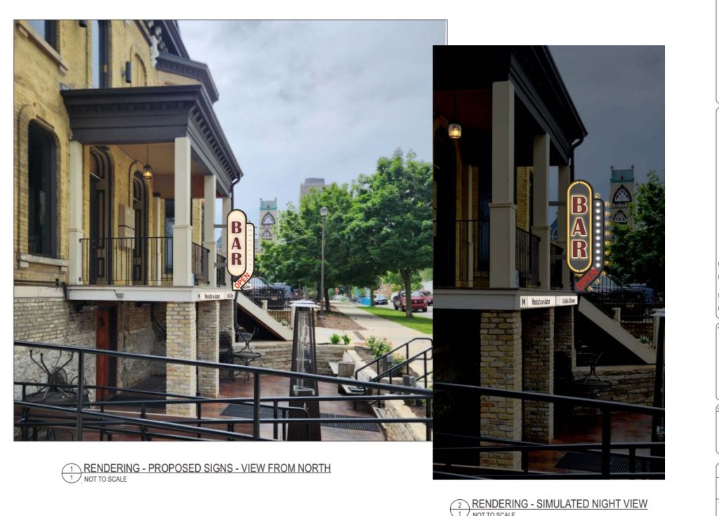 New sign at Monica's on Astor. Rendering by Sign Effectz.