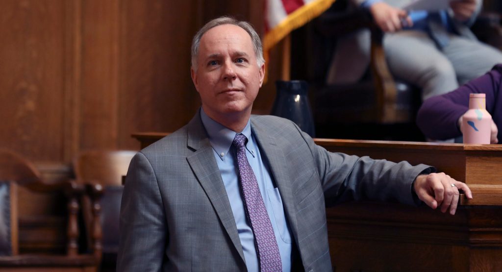 Wisconsin Assembly Speaker Robin Vos, R-Rochester, has been mum on the Republican majority’s plans for legislation if the U.S. Supreme Court overturns Roe v. Wade, which established a constitutional right to an abortion. He is seen at the Wisconsin State Capitol in 2020 in Madison, Wis. Coburn Dukehart/Wisconsin Watch