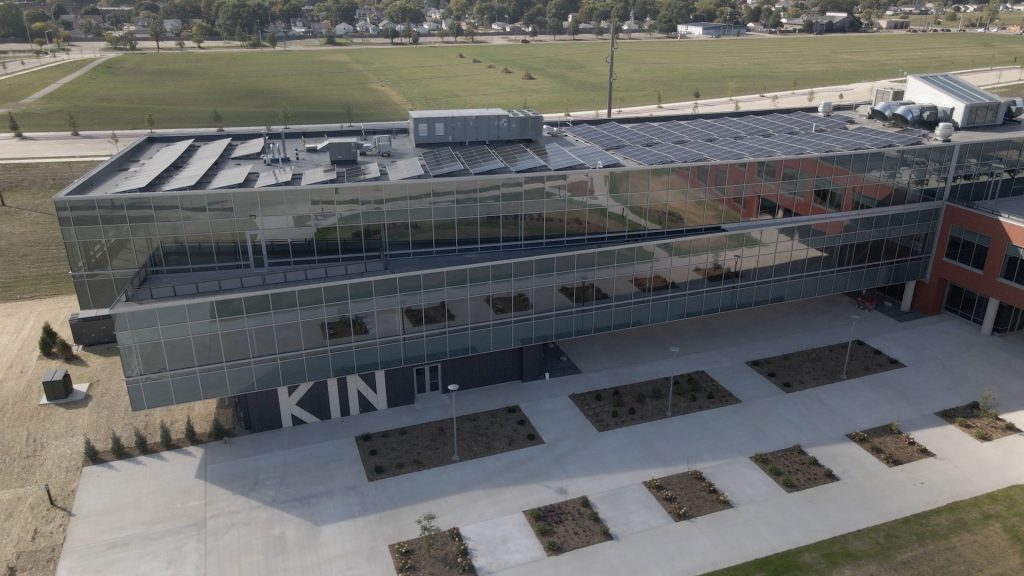 The Kenosha Innovation Center is seen from above. Photo courtesy of Kenosha Innovation Neighborhood