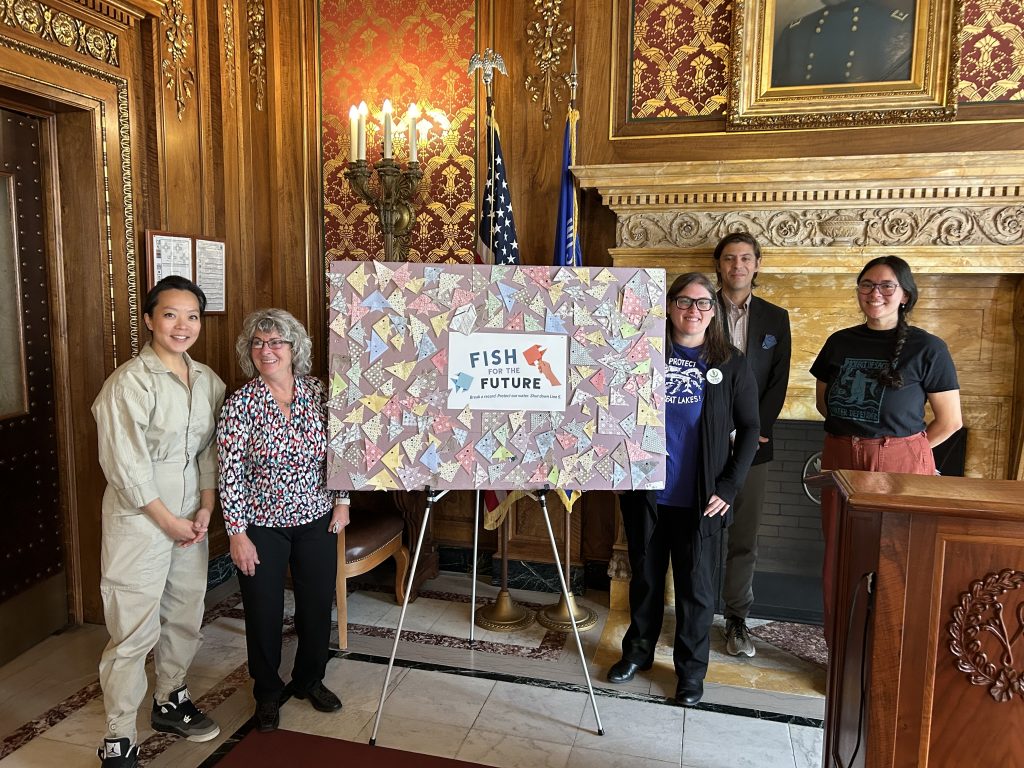 State Rep. Francesca Hong, Yvonne Besyk, Elizabeth Ward, Tony Wilkin Gibart, and Jadine Sonoda. Photo courte