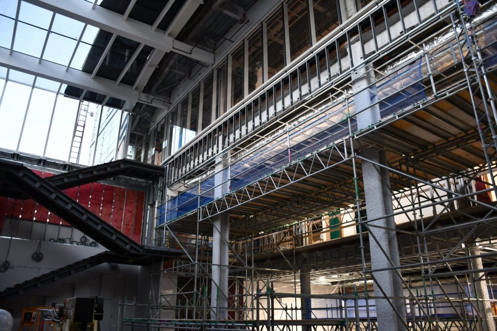 Inside Northwestern Mutual's future North Building atrium. Photo by Jeramey Jannene.