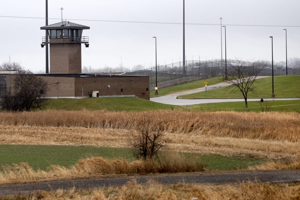 A fence surrounds the Oshkosh Correctional Institution on Tuesday, Nov. 24, 2020. Angela Major/WPR