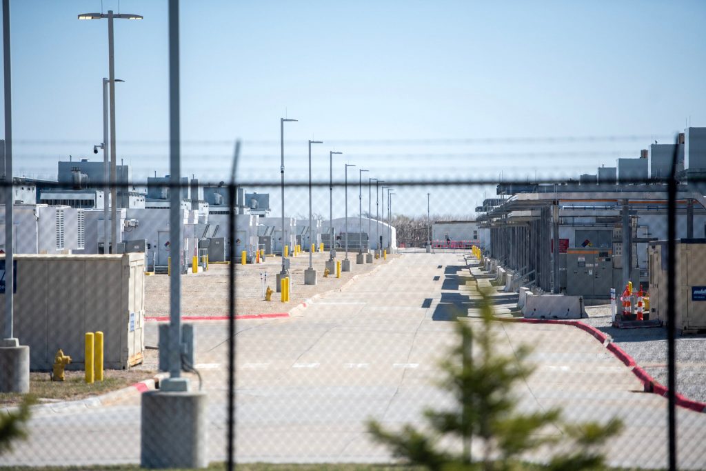 A Microsoft data center on Tuesday, April 8, 2025, in West Des Moines, Iowa. Angela Major/WPR