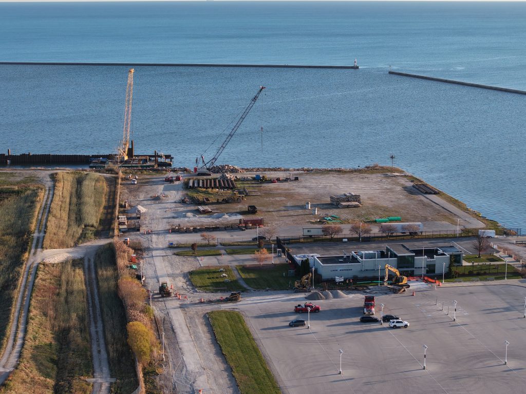 South Shore Cruise Dock construction. Photo by Jeramey Jannene.