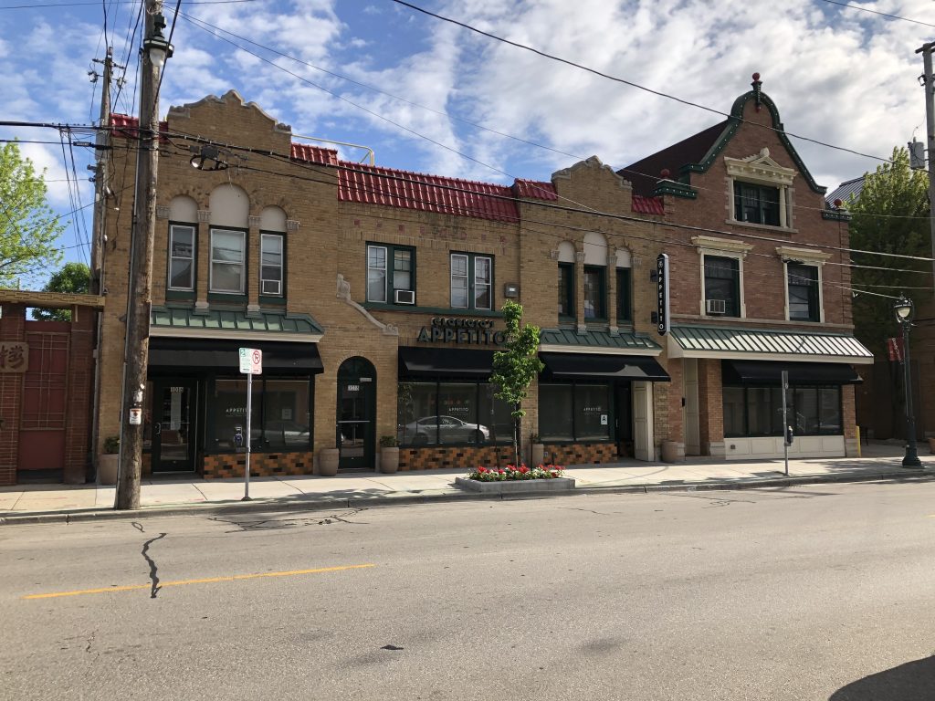 1016-1022 and 1024-1028 E. Brady St. in 2020. Photo by Jeramey Jannene.