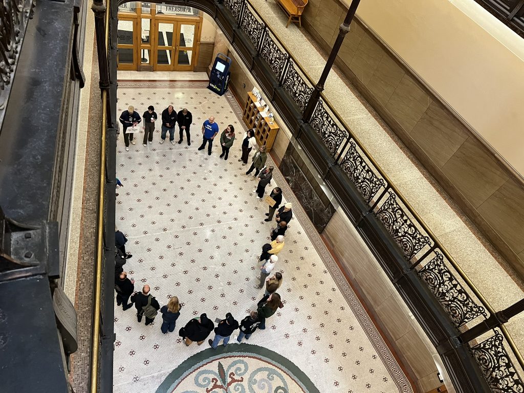 Rally to override mayor's vetoes. Photo by Jeramey Jannene.